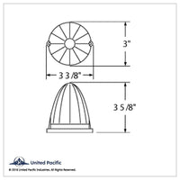 19 LED Watermelon Grakon 1000 Cab Light - Amber LEDs (Dark Amber Lens)