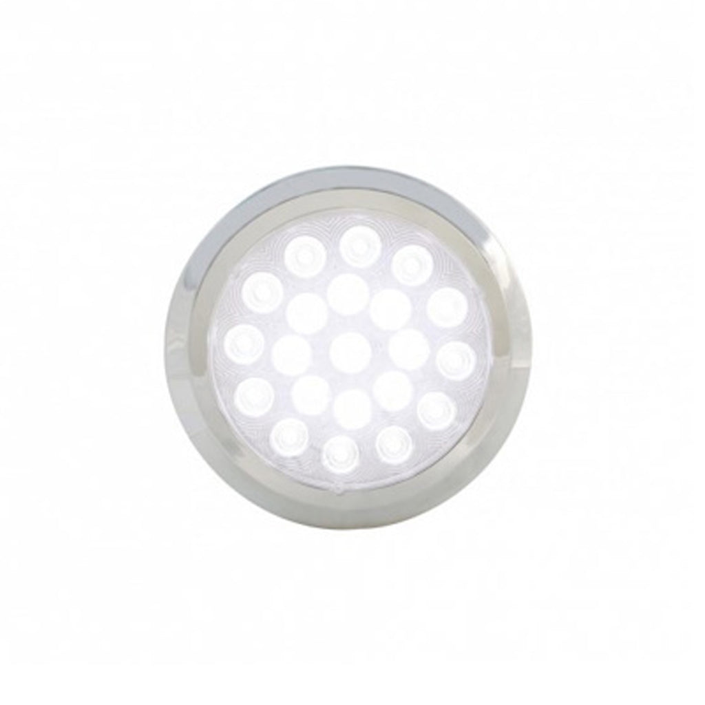 United Pacific - 21 High Power LED 6-1/4" Dome Light With Bezel