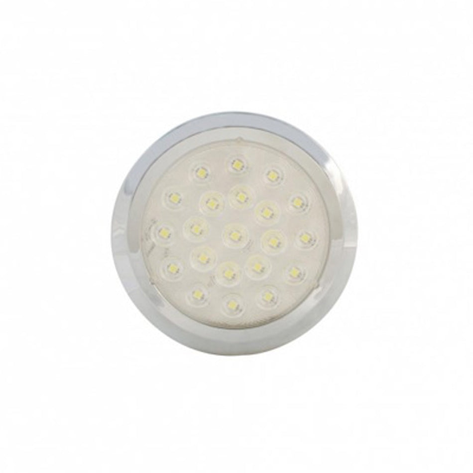 United Pacific - 21 High Power LED 6-1/4" Dome Light With Bezel