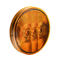 United Pacific - 3 LED 4" Round Turn Signal Light - Amber or Red LEDs (Amber or Red Lens)
