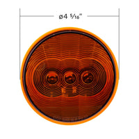United Pacific - 3 LED 4" Round Turn Signal Light - Amber or Red LEDs (Amber or Red Lens)