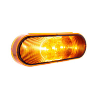 United Pacific - 3 LED 6" Oval Turn Signal Light - Amber or Red LED (Amber or Red Lens)