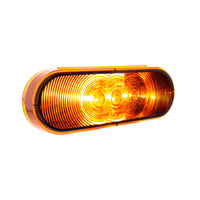 United Pacific - 3 LED 6" Oval Turn Signal Light - Amber or Red LED (Amber or Red Lens)