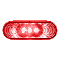 United Pacific - 3 LED 6" Oval Turn Signal Light - Amber or Red LED (Amber or Red Lens)