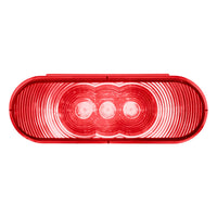 United Pacific - 3 LED 6" Oval Turn Signal Light - Amber or Red LED (Amber or Red Lens)