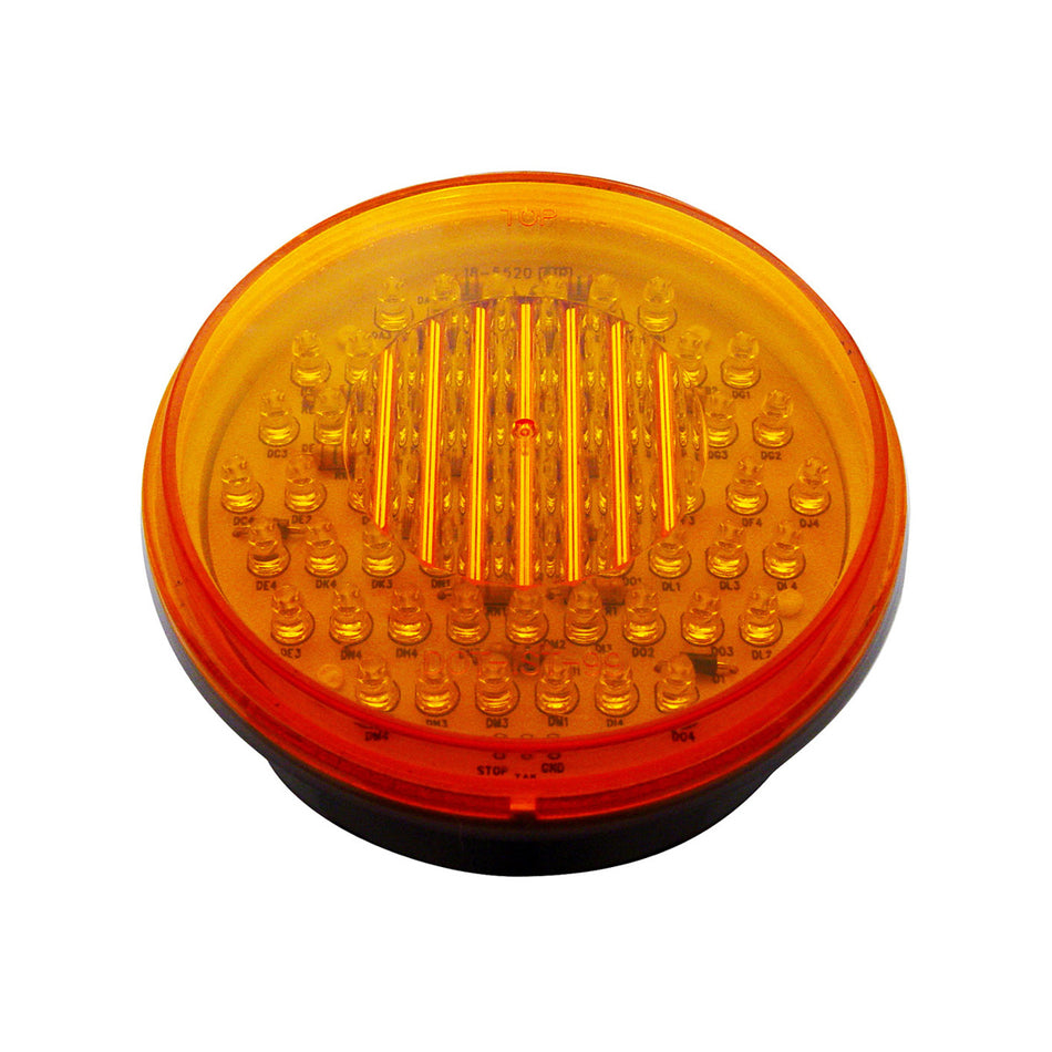 United Pacific - 60 LED Round P/T/C Light - Amber LEDs (Amber Lens)