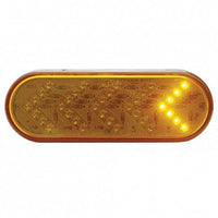 35 LED 6" Oval Sequential Turn Signal Light - Amber LED (Amber Lens) Light Only or Full Light Kit