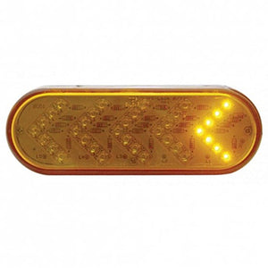 35 LED 6" Oval Sequential Turn Signal Light - Amber LED (Amber Lens) Light Only or Full Light Kit