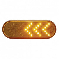 35 LED 6" Oval Sequential Turn Signal Light - Amber LED (Amber Lens) Light Only or Full Light Kit