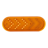 35 LED 6" Oval Sequential Turn Signal Light - Amber LED (Amber Lens) Light Only or Full Light Kit