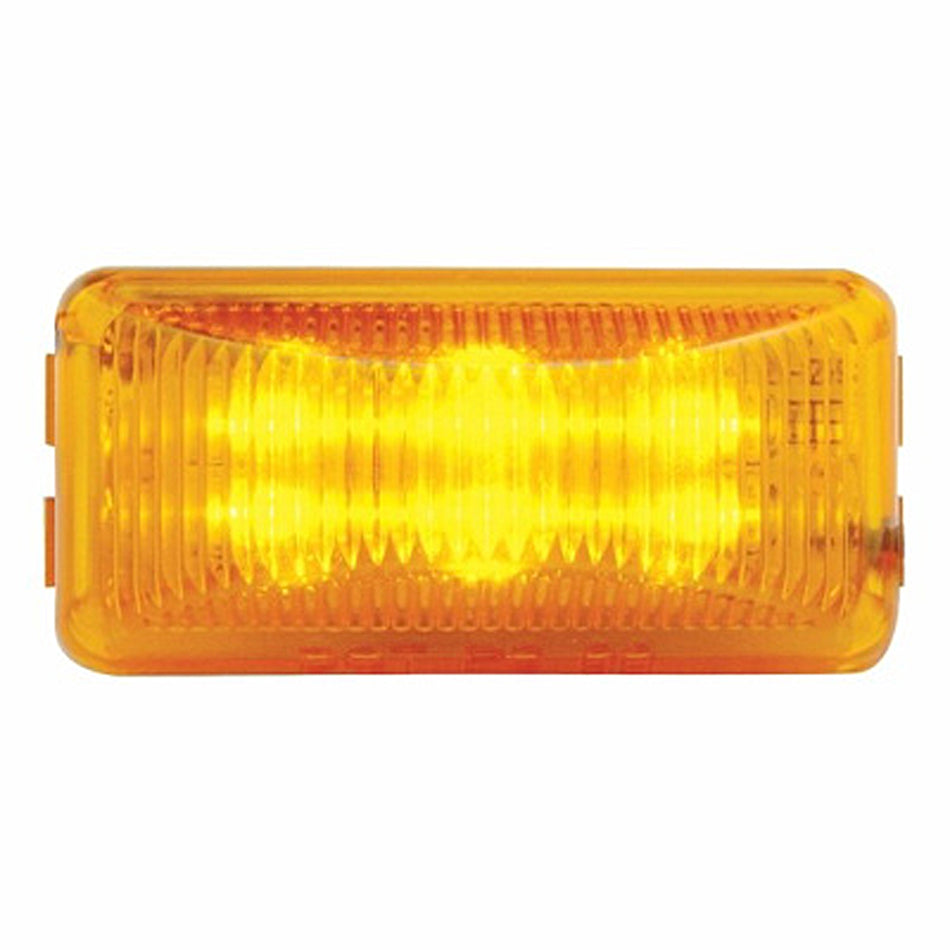 6 LED Rectangular Clearance/Marker Light - Amber or Red LED (Amber or Red Lens)