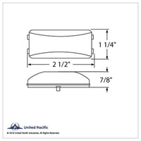6 LED Rectangular Clearance/Marker Light - Amber or Red LED (Amber or Red Lens)
