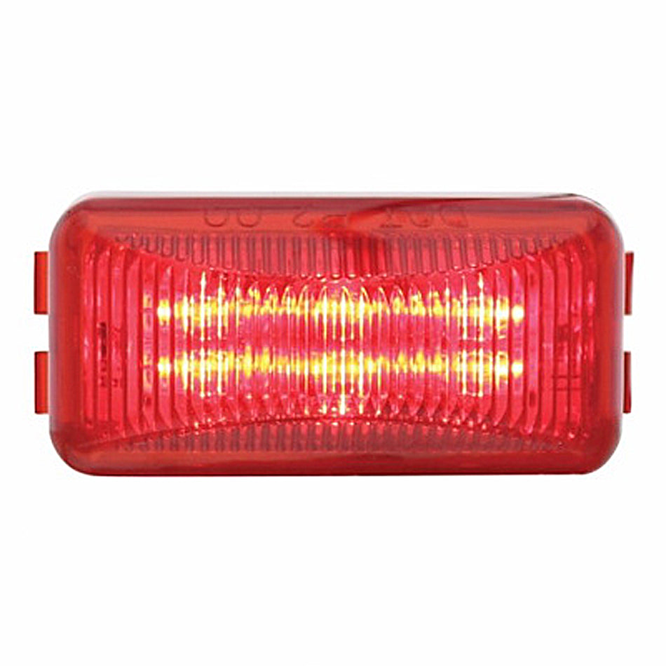 6 LED Rectangular Clearance/Marker Light - Amber or Red LED (Amber or Red Lens)