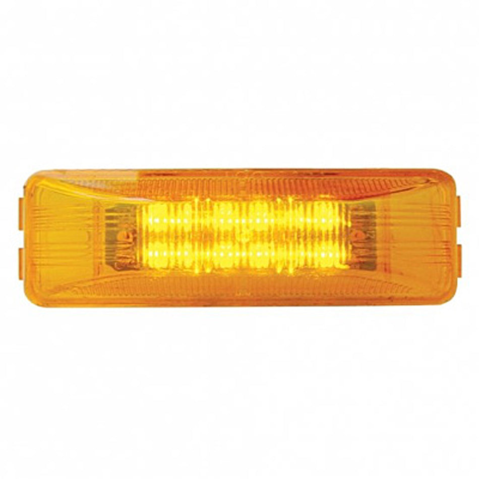 12 LED Rectangular Marker Light - Amber or Red LEDs (Amber or Red Lens) Light Only or Full Light Kit