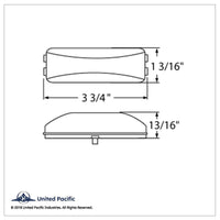 12 LED Rectangular Marker Light - Amber or Red LEDs (Amber or Red Lens) Light Only or Full Light Kit