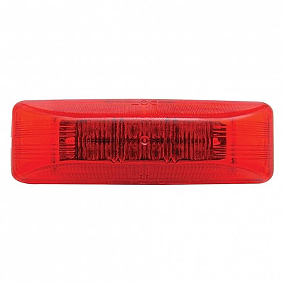 12 LED Rectangular Marker Light - Amber or Red LEDs (Amber or Red Lens) Light Only or Full Light Kit