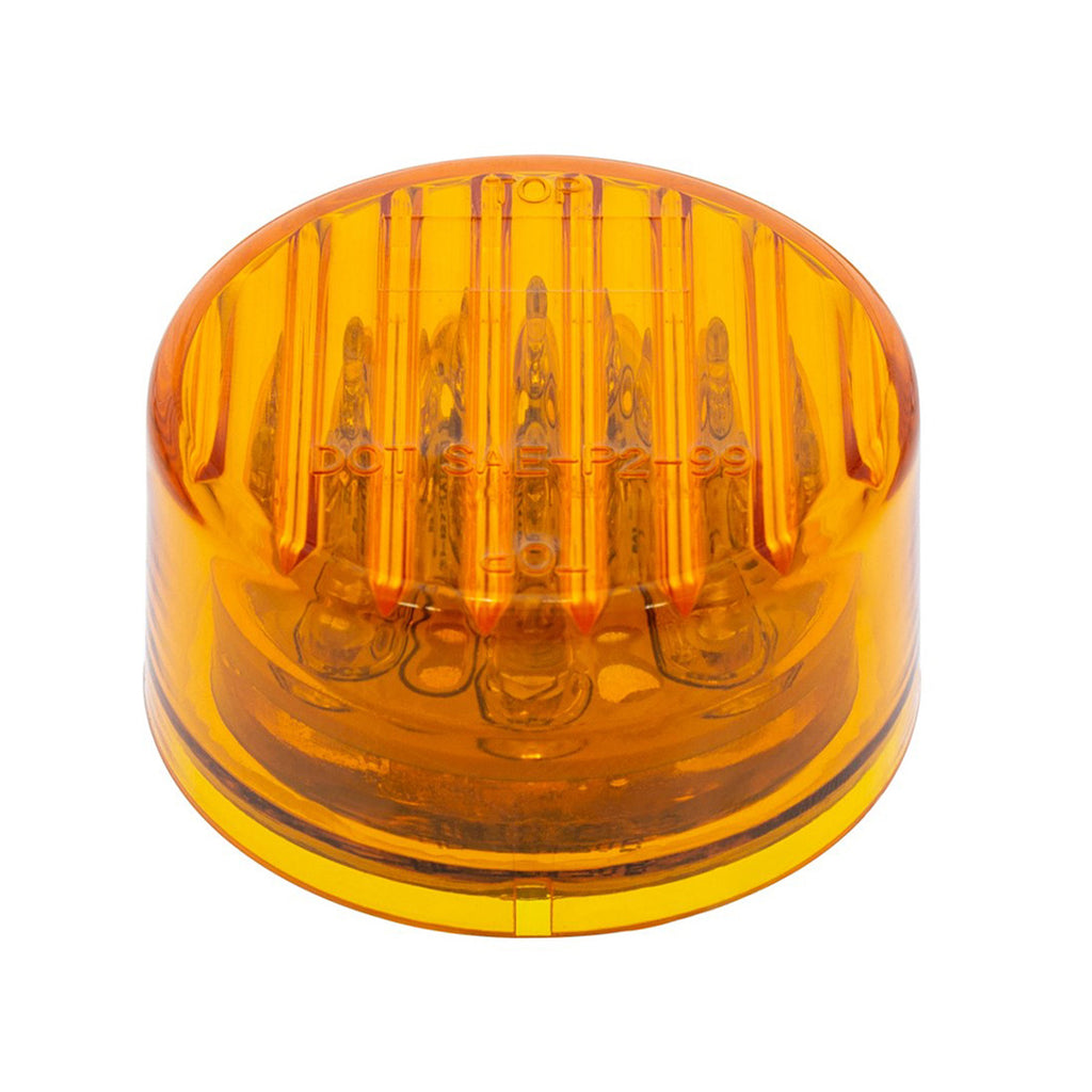 9 LED 2" Round Marker Light - Amber or Red LEDs (Amber or Red Lens) Light Only or Full Light Kit