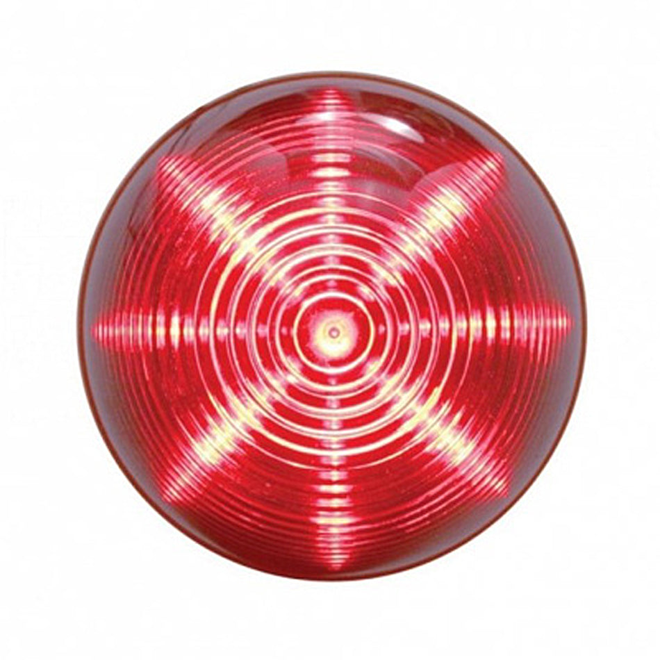 United Pacific - 13 LED 2-1/2" Round Beehive Clearance Light - Red LEDs (Red Lens)
