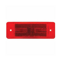 8 LED Rectangular Clearance Light With Reflex Lens - Red LEDs (Red Lens)