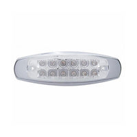 12 LED Reflector Rectangular Clearance Light With Bezel - Amber LEDs (Amber or Clear Lens)