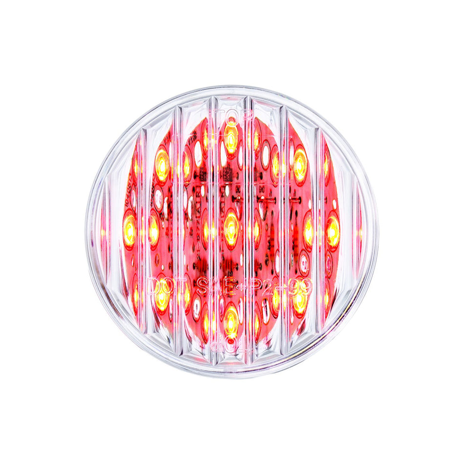 United Pacific - 9 LED 2" Round Marker Light - Amber or Red LEDs (Clear Lens)