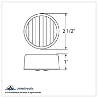 United Pacific - 13 LED 2-1/2" Round Clearance Light - Red LEDs (Clear Lens)