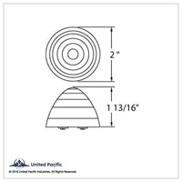 United Pacific - 9 LED 2" Round Beehive Clearance Light - Red LEDs (Clear Lens)