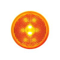 8 LED 2-1/2" Round Reflectorize Clearance Light - Amber or Red LEDs (Amber or Red Lens)