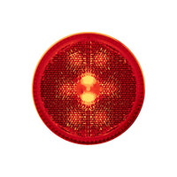 8 LED 2-1/2" Round Reflectorize Clearance Light - Amber or Red LEDs (Amber or Red Lens)
