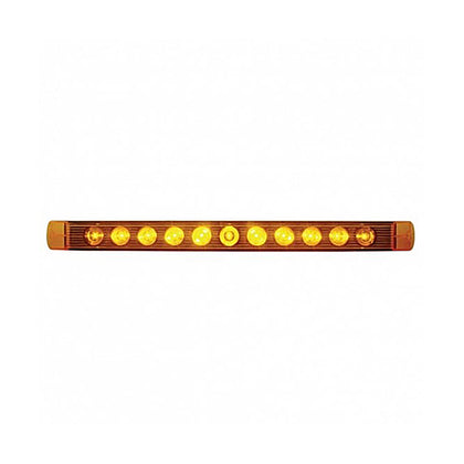 United Pacific - 11 LED 17" Turn Signal Light Bar Only - Amber LEDs (Amber Lens)