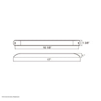 United Pacific - 11 LED 17" Turn Signal Light Bar Only - Amber LEDs (Amber Lens)