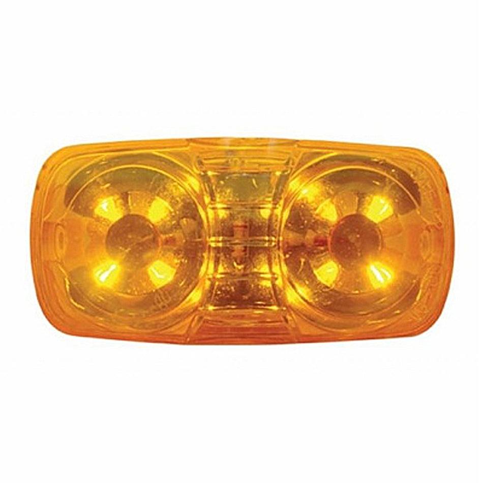 United Pacific - 12 LED 4" X 2" Rectangular Clearance Light - Amber LEDs (Amber Lens)