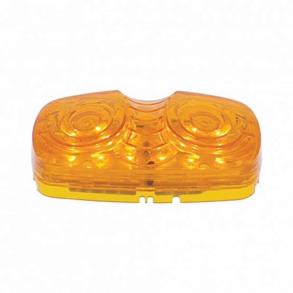 United Pacific - 12 LED 4" X 2" Rectangular Clearance Light - Amber LEDs (Amber Lens)