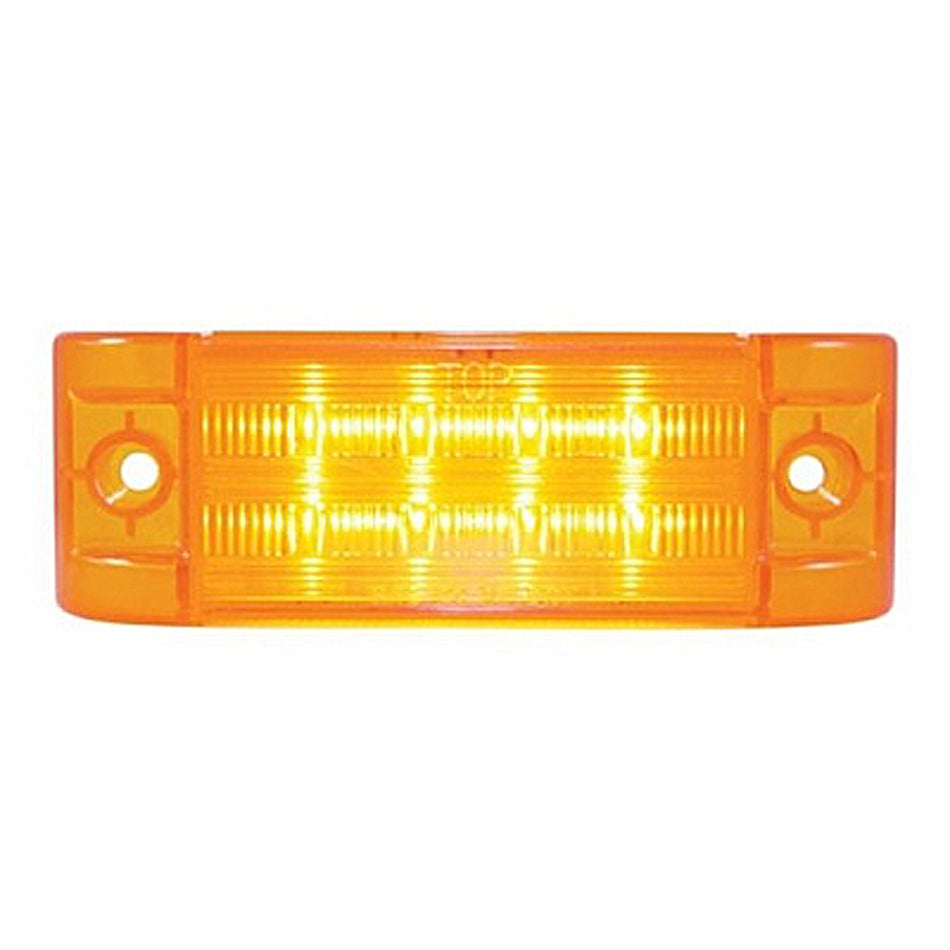 United Pacific - 8 SMD LED Rectangular Clearance Light - Amber LEDs (Amber Lens)