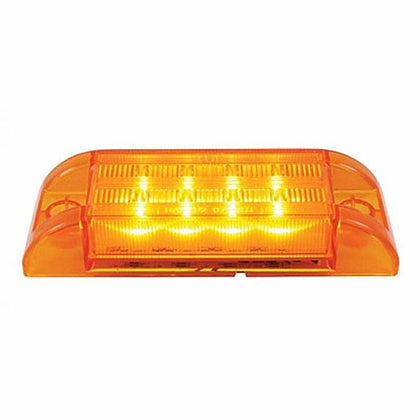 United Pacific - 8 SMD LED Rectangular Clearance Light - Amber LEDs (Amber Lens)