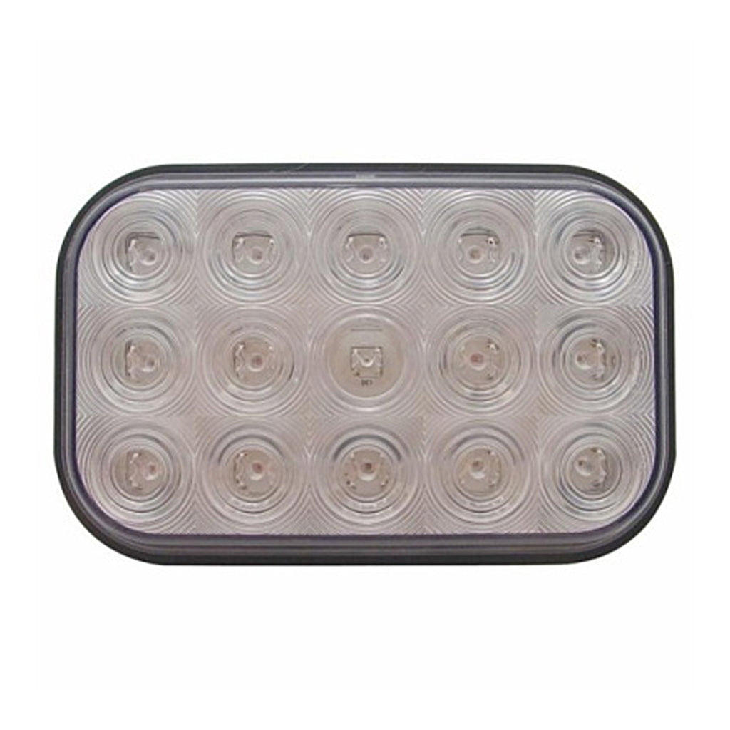 United Pacific - 15 LED Rectangular Stop, Turn & Tail Light - Red LEDs (Clear Lens)