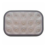 United Pacific - 15 LED Rectangular Stop, Turn & Tail Light - Red LEDs (Clear Lens)