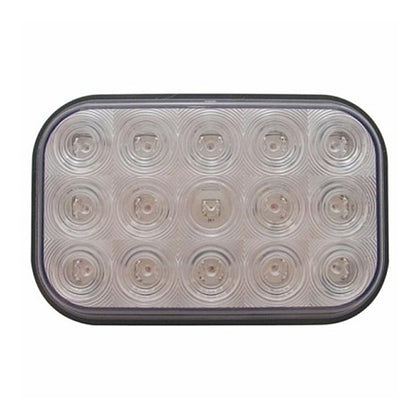 United Pacific - 15 LED Rectangular Stop, Turn & Tail Light - Red LEDs (Clear Lens)