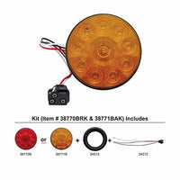 10 LED 4" Turn Signal Light - Amber LEDs (Amber Lens) Light Only or Full Light Kit