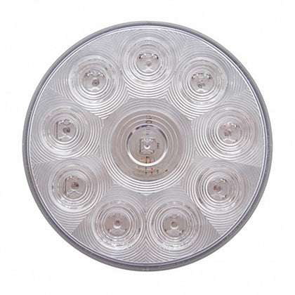 10 LED 4" Round Stop, Turn & Tail Light - Red LEDs (Clear Lens)