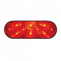 United Pacific - 10 LED 6" Oval Stop, Turn & Tail Light - Red LEDs (Red Lens)