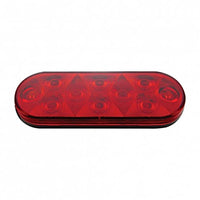 United Pacific - 10 LED 6" Oval Stop, Turn & Tail Light - Red LEDs (Red Lens)