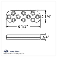 United Pacific - 10 LED 6" Oval Turn Signal Light Kit - Amber LEDs (Amber Lens)