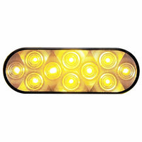 United Pacific - 10 LED 6" Oval Turn Signal Light - Amber LEDs (Clear Lens)