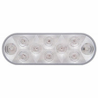 United Pacific - 10 LED 6" Oval Turn Signal Light - Amber LEDs (Clear Lens)