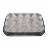 United Pacific - 15 LED Rectangular Back-Up Light - White LEDs (Clear Lens)