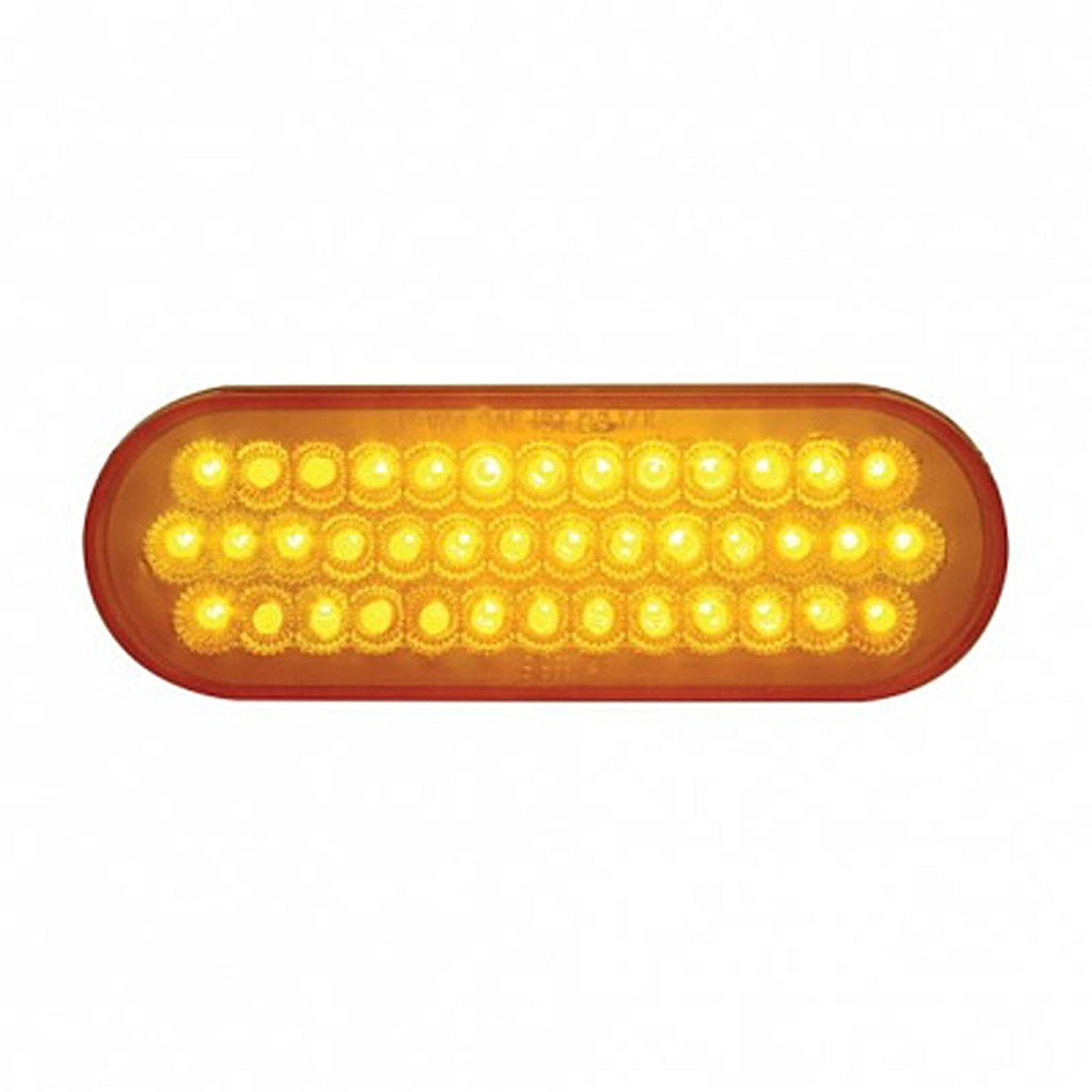 United Pacific - 40 LED Oval Turn Signal Light - Amber LEDs (Amber Lens)