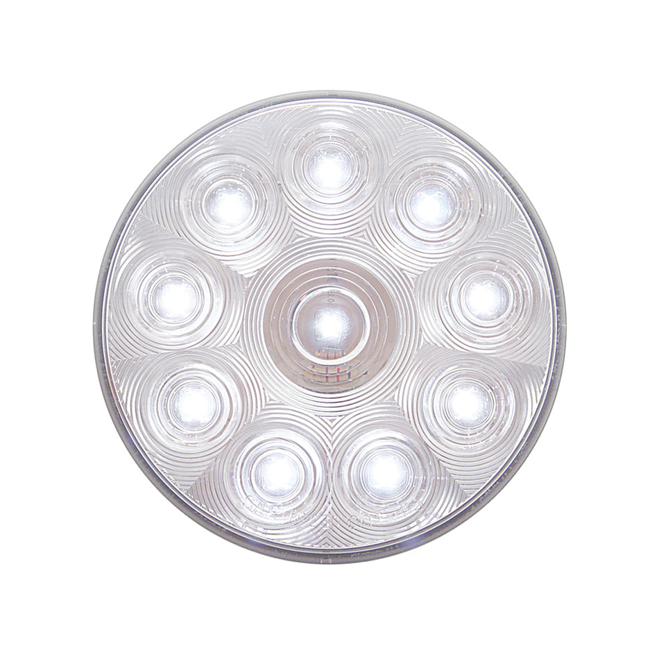 United Pacific - 10 LED 4" Auxiliary/Utility Light - White LEDs (Clear Lens)