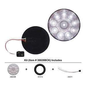 United Pacific - 10 LED 4" Auxiliary/Utility Light - White LEDs (Clear Lens)