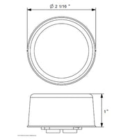 9 LED 2" Round Reflector Clearance Light - Amber or Red LEDs (Amber, Red or Clear Lens)